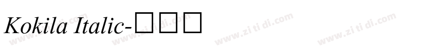 Kokila Italic字体转换